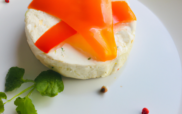 Fromage de chèvre dans sa robe de poivron