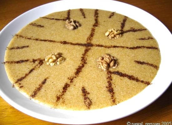 Tamina Algéroise : Gâteau de semoule au miel
