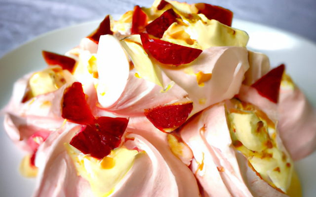 Melon meringué à la framboise