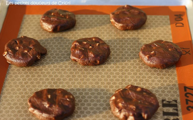 Cookies au cacao et aux pépites de chocolat blanc