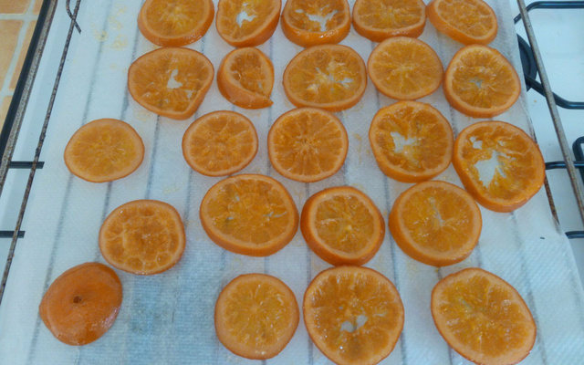 Tranches d'oranges confites au chocolat