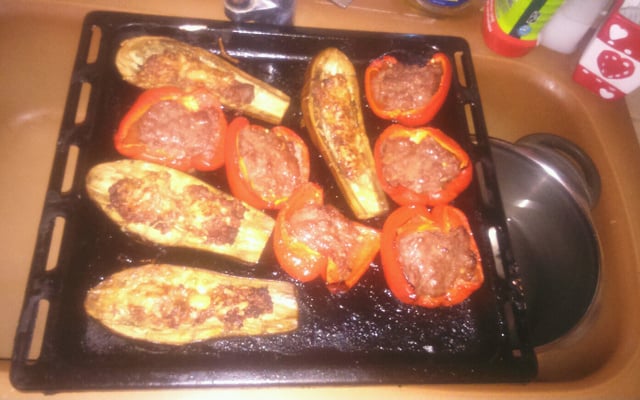 Poivrons farcis à la chair à saucisse