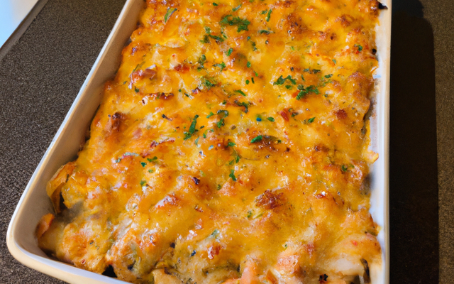 Gratin de macaronis au saumon