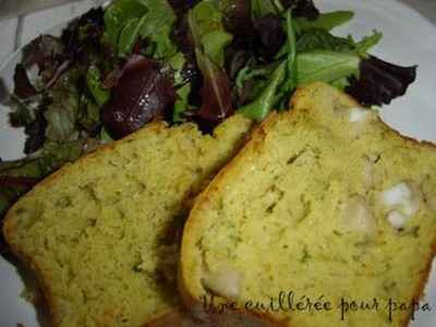 Cake aux blancs de seiche et à la rhubarbe