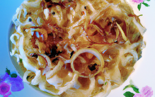 Nouilles aux oignons