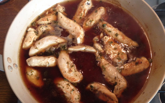 Émincé de poulet au citron