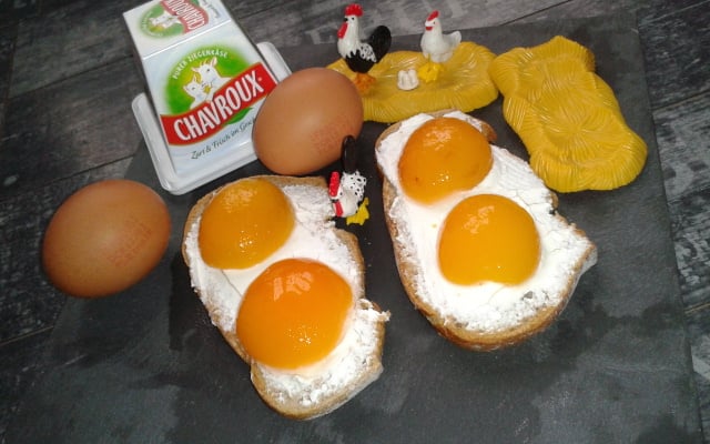 Tartine 'fausse cocotte' sucré salé au Chavroux