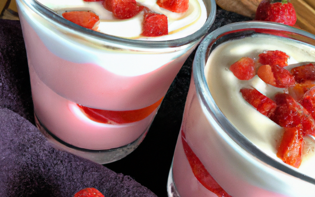 Yaourt glacé à la fraise