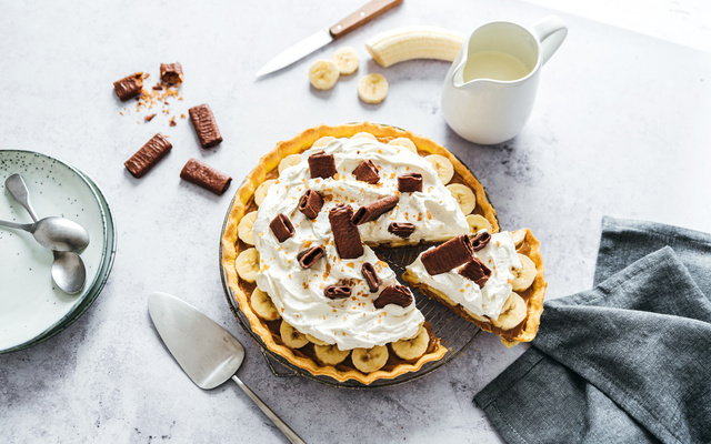 Tarte banoffee & crêpes dentelle chocolat lait