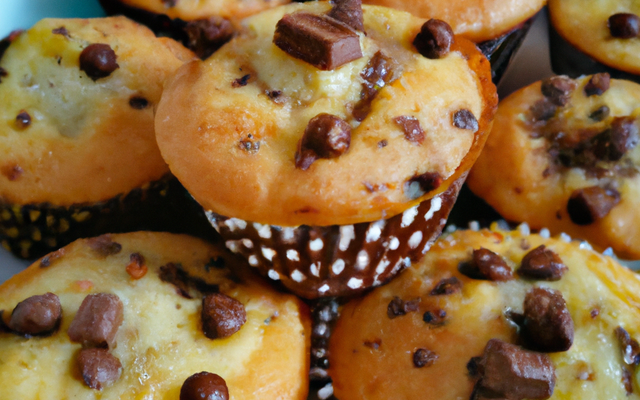 Muffins tout moelleux au citron et pépites de chocolat au lait aux noisettes
