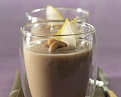 Soupe de poires à la crème de marrons et à la cannelle