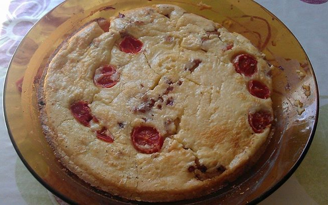 Clafoutis aux tomates cerises