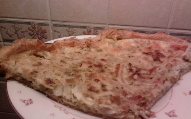 Tourte aux poireaux à la crème fraîche