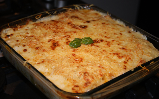 Lasagne maison saumon et courgette