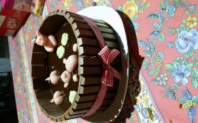 Bain de boue pour les cochons