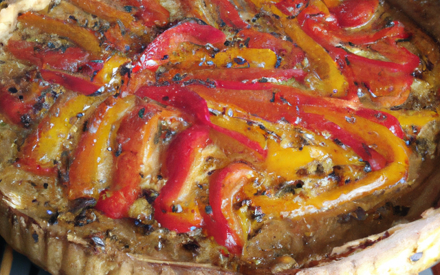 Tarte aux poivrons rapide