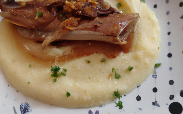 Gratinade de canard confit sur purée