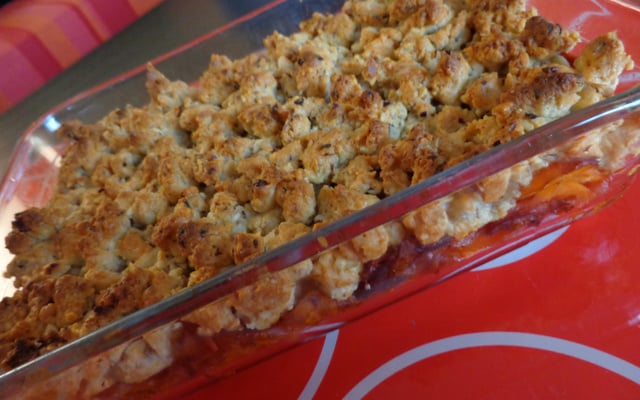 Crumble de carottes confites