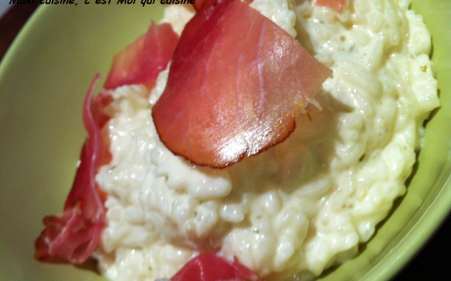 Risotto boursin et jambon de parme