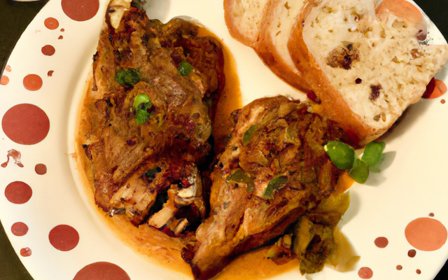 Lapin au pain d'épices aromatisé au vin blanc