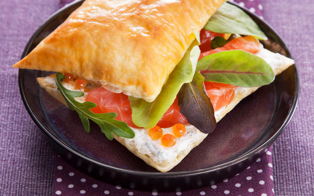 Millefeuille au saumon fumé