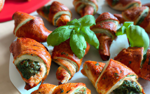 Pour l'apéro, c'est croissants au pesto rosso