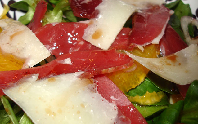 Salade délicate de magrets à l'orange