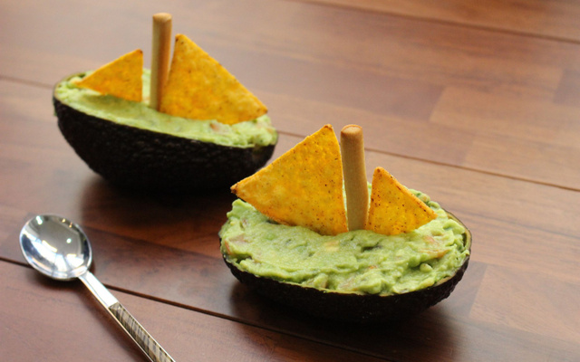 Voilier avocat au guacamole