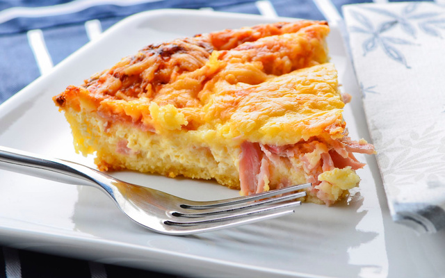 Quiche avec des lardons