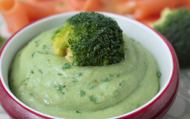 Purée brocolis saumon