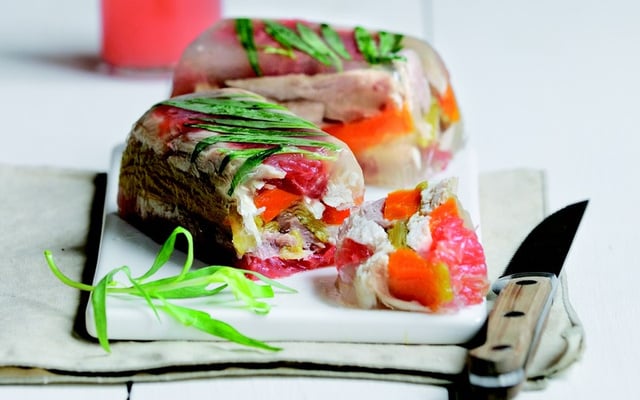 Terrines de poulet au pamplemousse de Floride et estragon