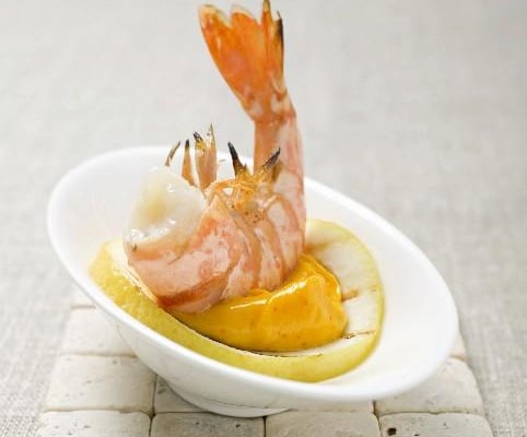 Gambas sauce mayonnaise au curry