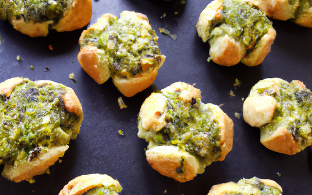 Bouchees croustillantes au pesto