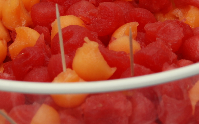Duo de billes de melon et pastèque