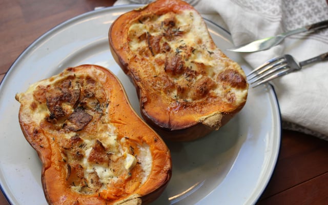 Butternut farcie au chèvre