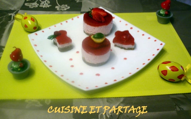 Bavarois aux spéculoos et aux fraises