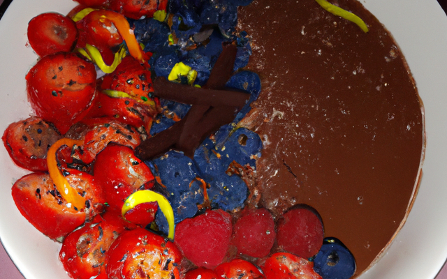 Fruits épicés et crème au chocolat