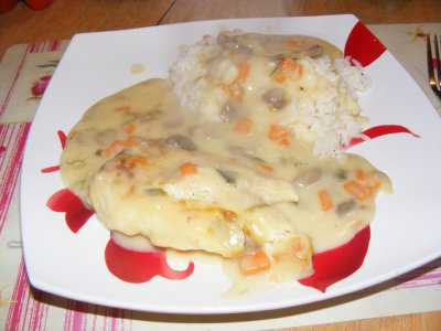 Dos de cabillaud et ses petits légumes