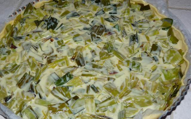 Tarte aux poireaux curry