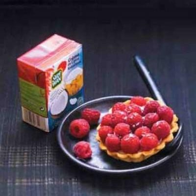 Tartelettes à la noix de coco et aux framboises