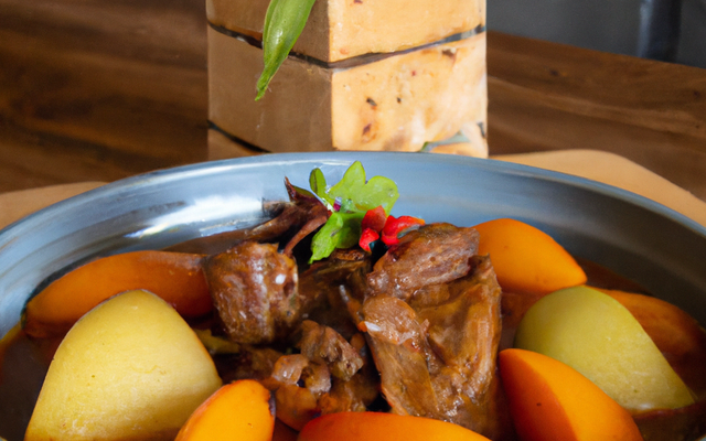 Tajine de bœuf aux poires caramélisées