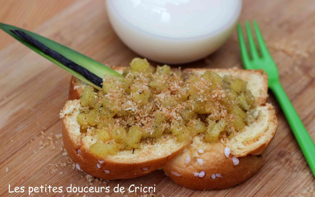 Tartine briochée exotique