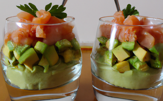 Verrines de saumon avocat