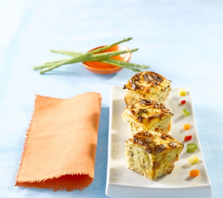 Petits flans de légumes au saumon