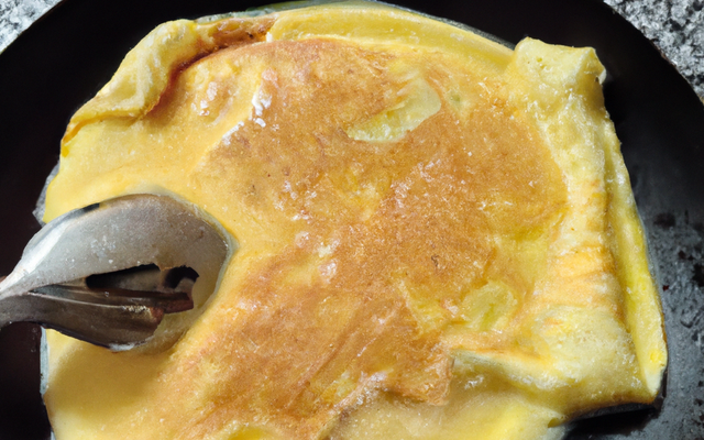 Omelette sucrée flambée au Calvados