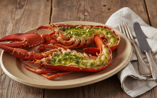 Homard au beurre persillé