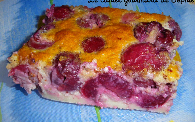 Clafoutis cerises, noisette, vanille