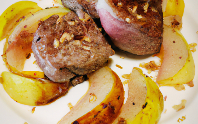 Tournedos aux poires tapées