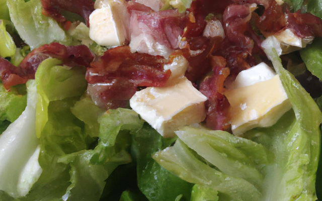 Salade au brie et au lardons