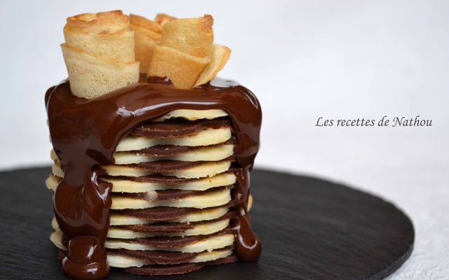 Petits gâteaux de crêpes au chocolat